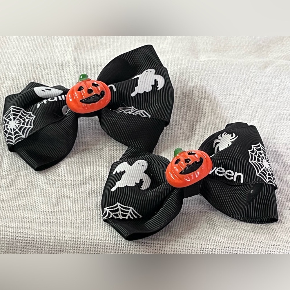 Halloween Hair Bows Set.